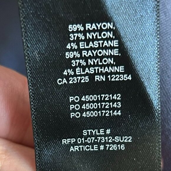 ARITZIA Babaton Blue Grey Pencil Skirt with Side Slit Front US 12 - Picture 6 of 6